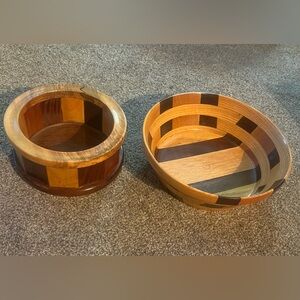 Wooden Decorative Bowls Set are Handcrafted by Elmer G. Halt One of a Kind!